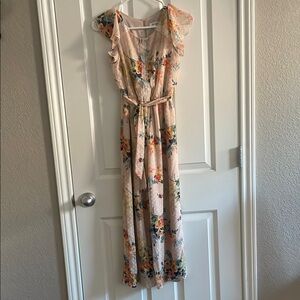 Floral Ruffle Sleeve jumpsuit